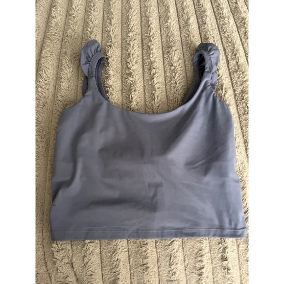 Blogilates Other - Blogilates Ruffle Strap Sports Bra Periwinkle Blue Large Recycled Activewear